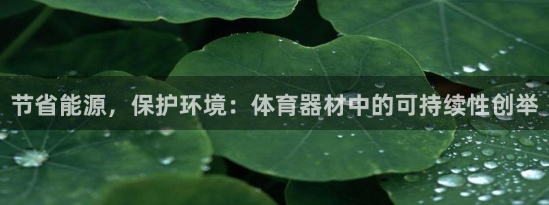 星欧娱乐官网下载：节省能源，保护环境：体育器材中的可